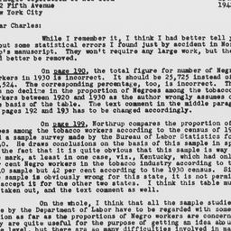 Letter from Richard Sterner...