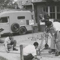 Korean film staff are worki...