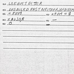 Eastern questionnaire, answ...