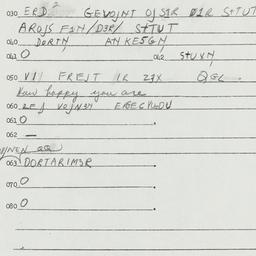 Eastern questionnaire, answ...
