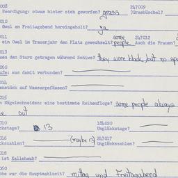 Western questionnaire, answ...