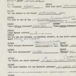 Western questionnaire, answ...