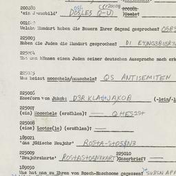 Western questionnaire, answ...