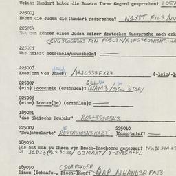 Westerm questionnaire, answ...