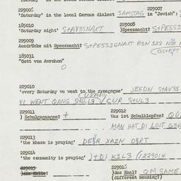 Western questionnaire, answ...