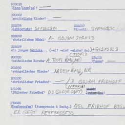Western questionnaire, answ...
