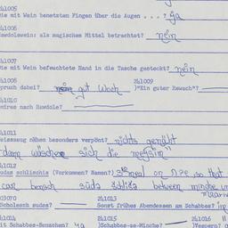 Western questionnaire, answ...
