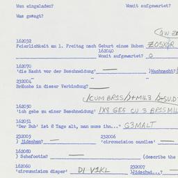 Western questionnaire, answ...