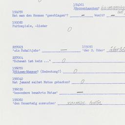 Western questionnaire, answ...