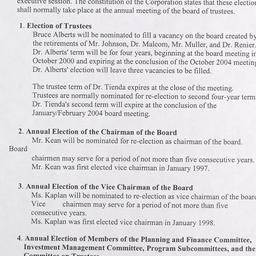 Committee on Trustee Meetings