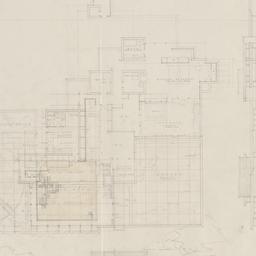 Plan and two elevations