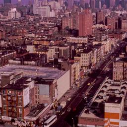Aerial view, Lower East Side.