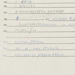 Eastern questionnaire, answ...