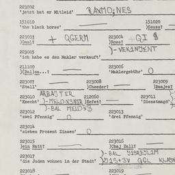 Western questionnaire, answ...