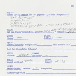 Western questionnaire, answ...