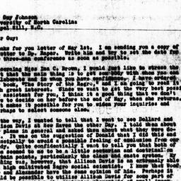 Letter from Gunnar Myrdal t...