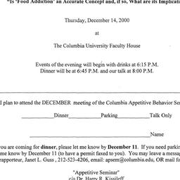 Announcements, 2000-12-14. ...