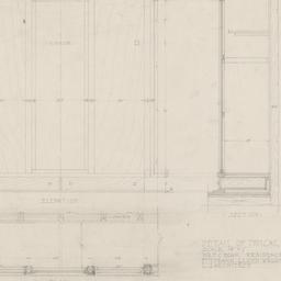 Wardrobe elevation, section...