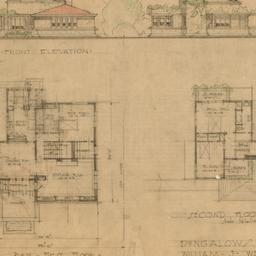 Front, rear elevations, fir...