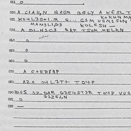 Eastern questionnaire, answ...