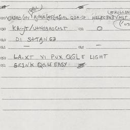 Eastern questionnaire, answ...