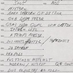 Eastern questionnaire, answ...