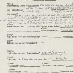 Western questionnaire, answ...