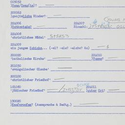 Western questionnaire, answ...