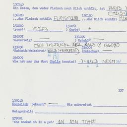 Western questionnaire, answ...