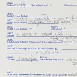Western questionnaire, answ...