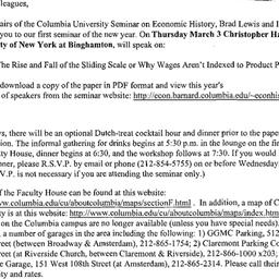 Announcements, 2005-03-03. ...