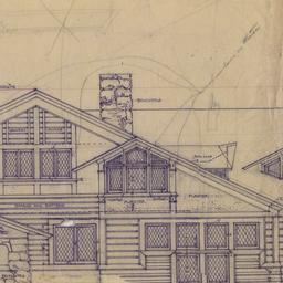 Exterior elevation, porch d...
