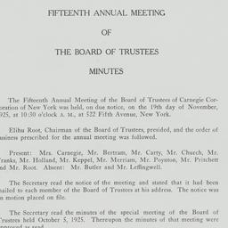 Board Meeting - 15th Annual...