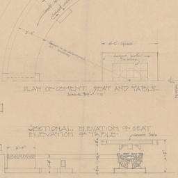 Garden table, seat plan, el...