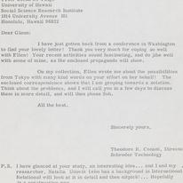 Ted Conant To Professor Gle...