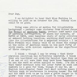 Letter from Bergen Evans to...