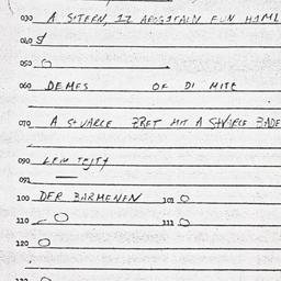Eastern questionnaire, answ...