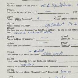 Western questionnaire, answ...
