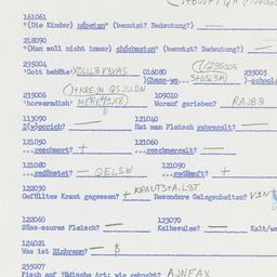 Western questionnaire, answ...