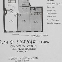 1810 Weeks Avenue, Plan Of ...