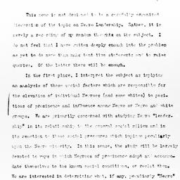 Personal Memo to Dr. Myrdal...