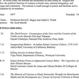 Schedules, South Asia, semi...