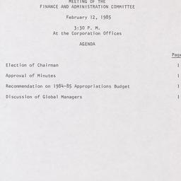 Meeting of the Finance and ...