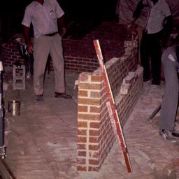 Construction view, men buil...