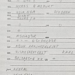 Eastern questionnaire, answ...