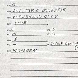 Eastern questionnaire, answ...