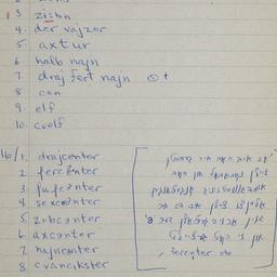 Eastern questionnaire, blue...