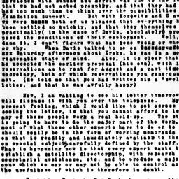 Letter from Dorothy Swaine ...