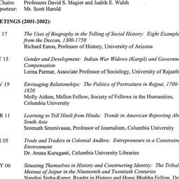 Schedules, South Asia, semi...