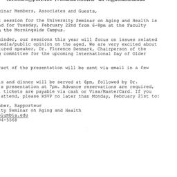 Announcements, 2005-02-22. ...